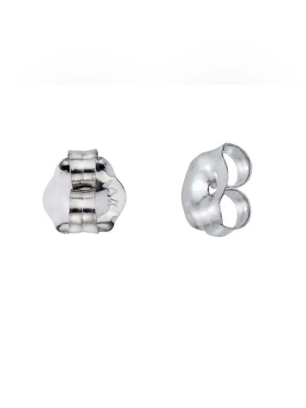 14k White Gold Replacement Earring Push Backs (1 Pair)
